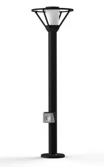 Bermude Large Frosted Glass Socket Bollard