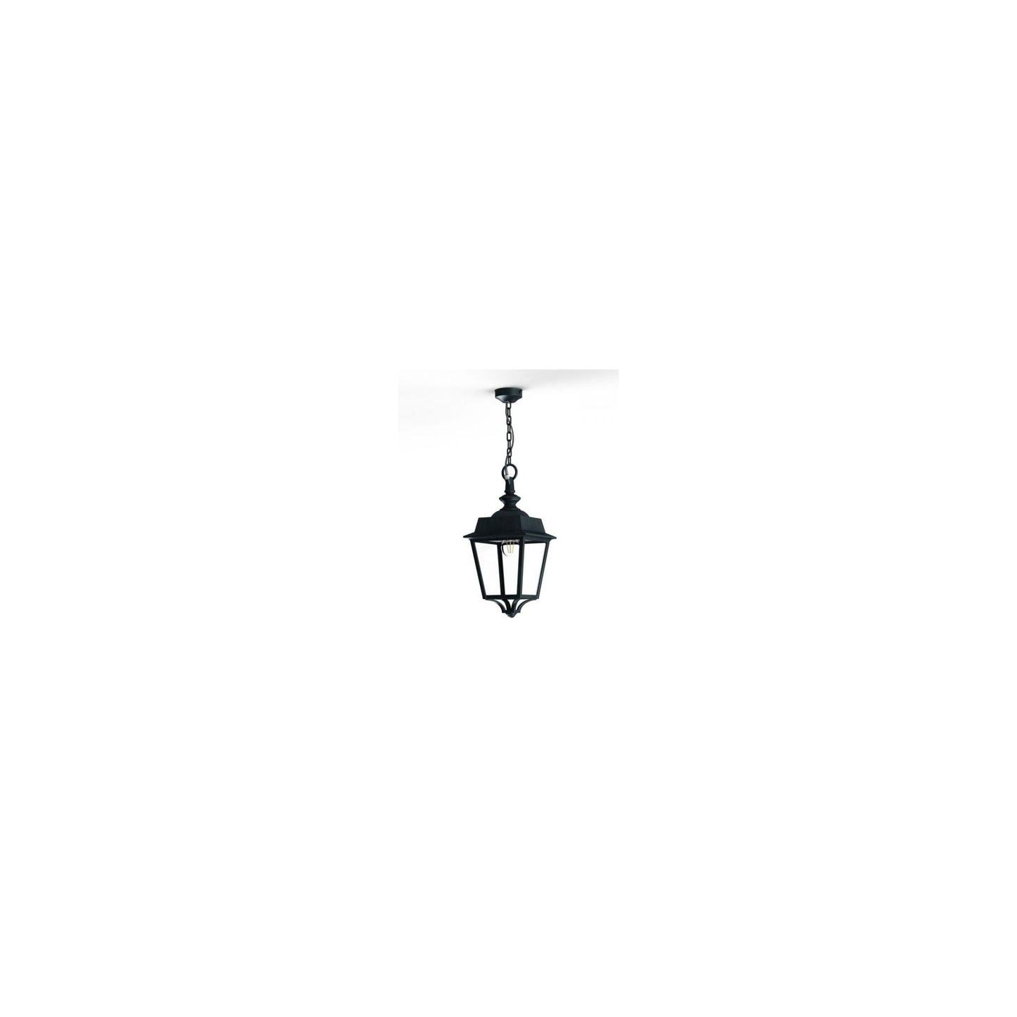 Place des Vosges 1 Evolution Clear Glass Chain Pendant with Four-Sided Lantern