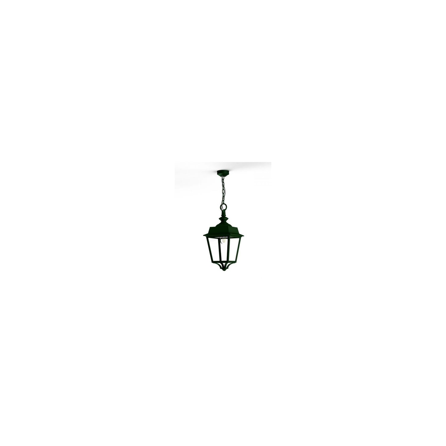 Place des Vosges 1 Evolution Clear Glass Chain Pendant with Four-Sided Lantern