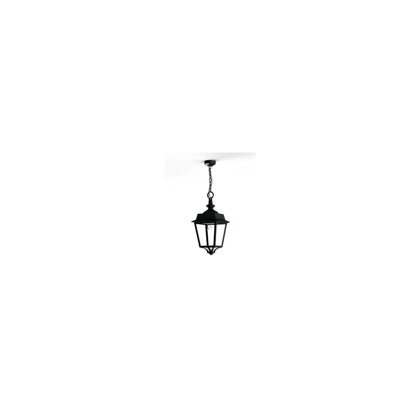 Place des Vosges 1 Evolution Clear Glass Chain Pendant with Four-Sided Lantern