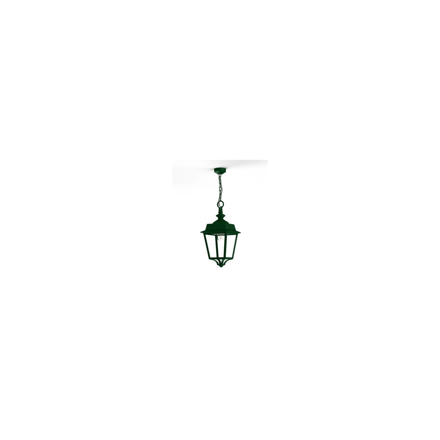 Place des Vosges 1 Evolution Clear Glass Chain Pendant with Four-Sided Lantern