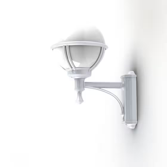 Boreal Model 3 Wall Light with Opal Plastic & Cast Aluminium
