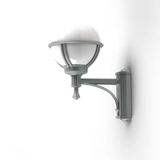 Boreal Model 3 Wall Light with Opal Plastic & Cast Aluminium