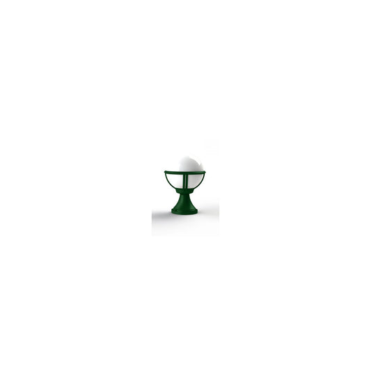 Boreal Model 6 Opal Glass Bollard with Cast Aluminium