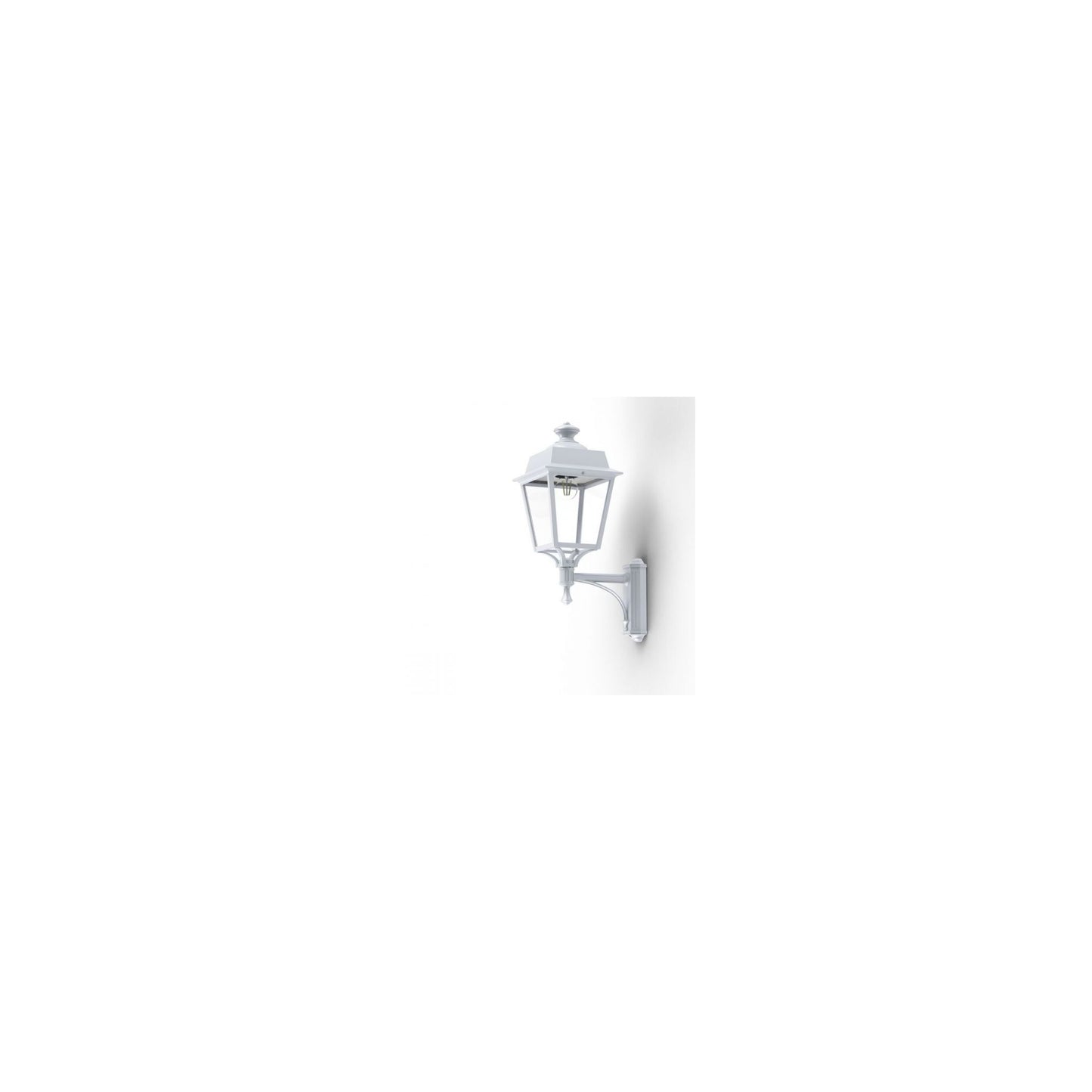 Place des Vosges 1 Evolution Model 3 Clear Glass Upwards Wall Bracket with Four-Sided Lantern