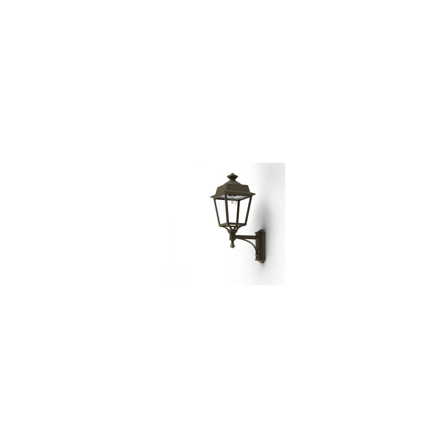 Place des Vosges 1 Evolution Model 3 Clear Glass Upwards Wall Bracket with Four-Sided Lantern