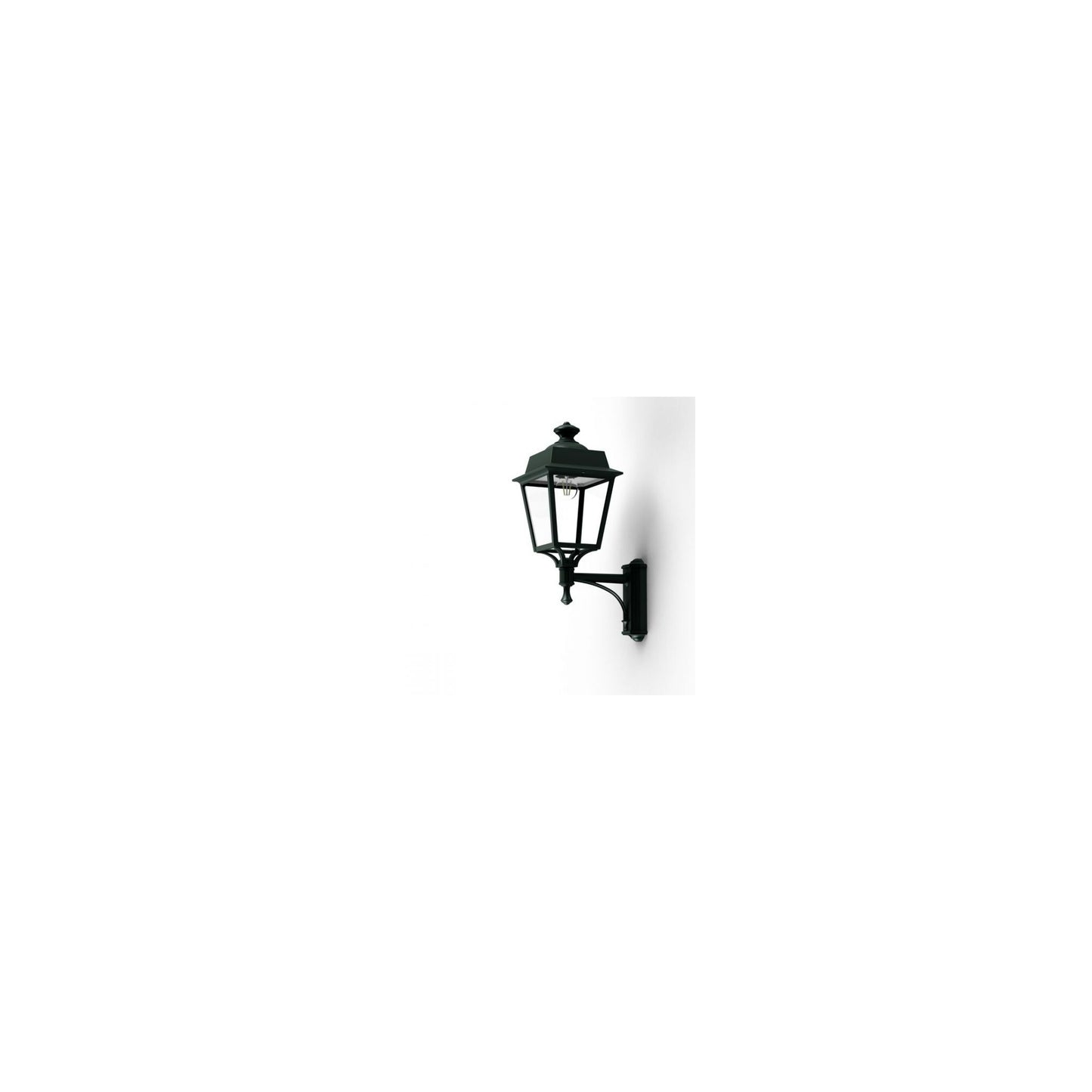 Place des Vosges 1 Evolution Model 3 Clear Glass Upwards Wall Bracket with Four-Sided Lantern