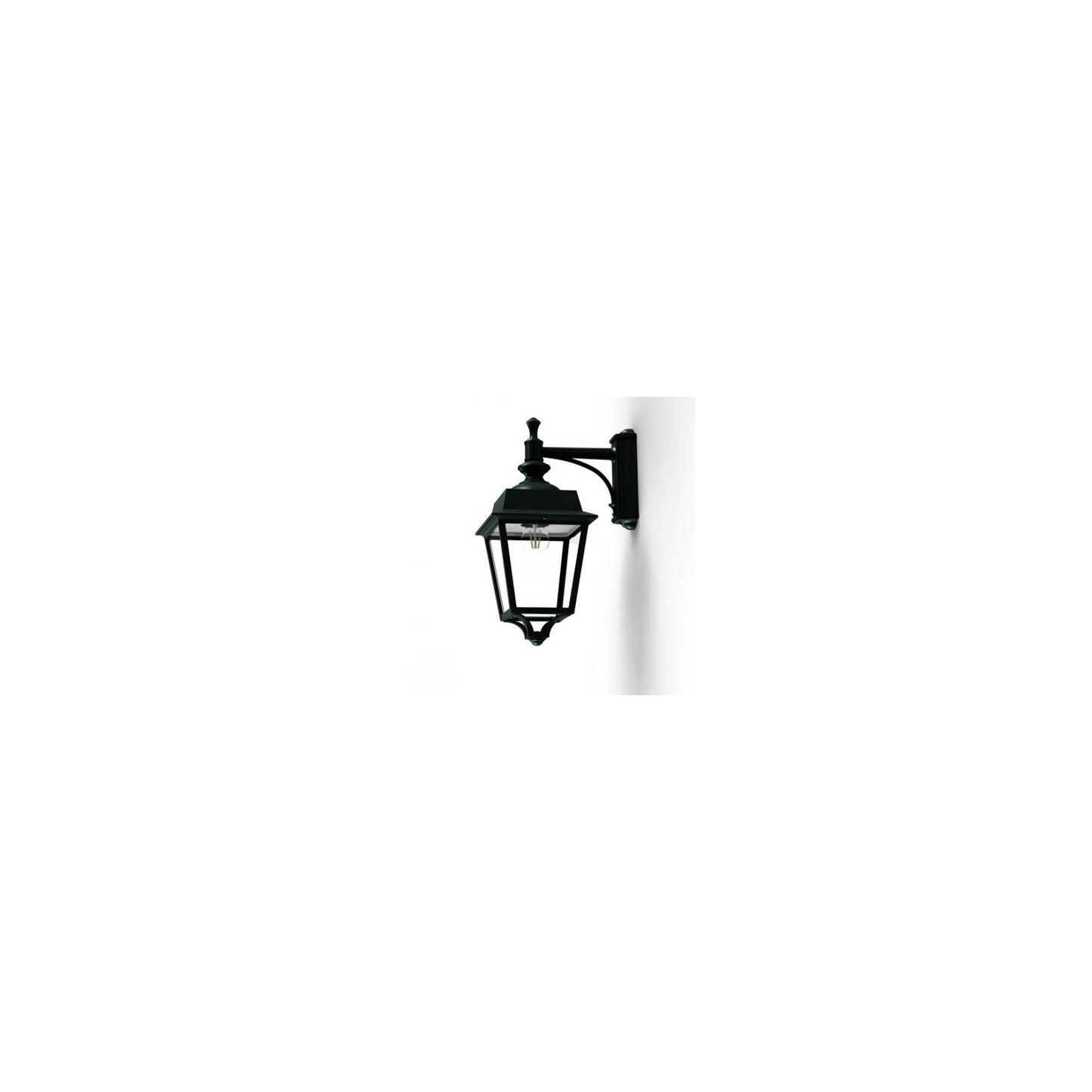 Place des Vosges 1 Evolution Model 4 Clear Glass Downwards Wall Bracket with Injection-Moulded Aluminium