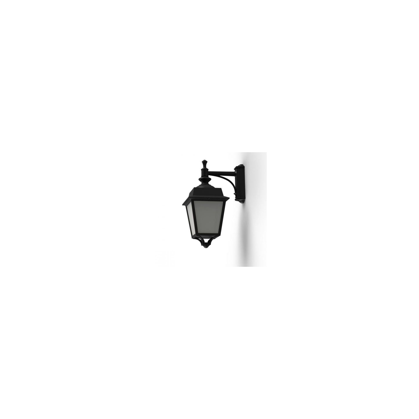 Place des Vosges 1 Evolution Model 4 Opal Glass Downward Wall Bracket with Injection-Moulded Aluminium