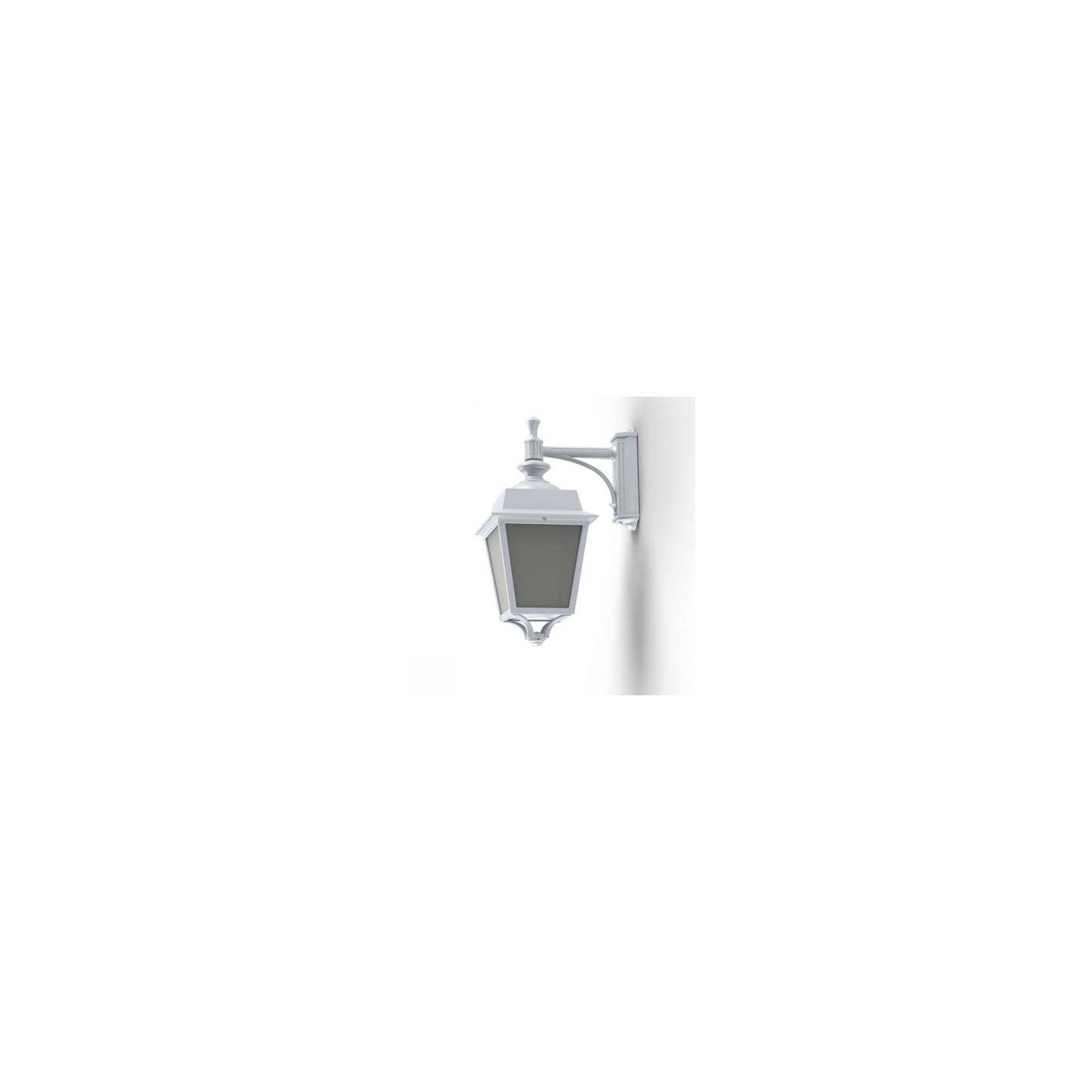 Place des Vosges 1 Evolution Model 4 Opal Glass Downward Wall Bracket with Injection-Moulded Aluminium