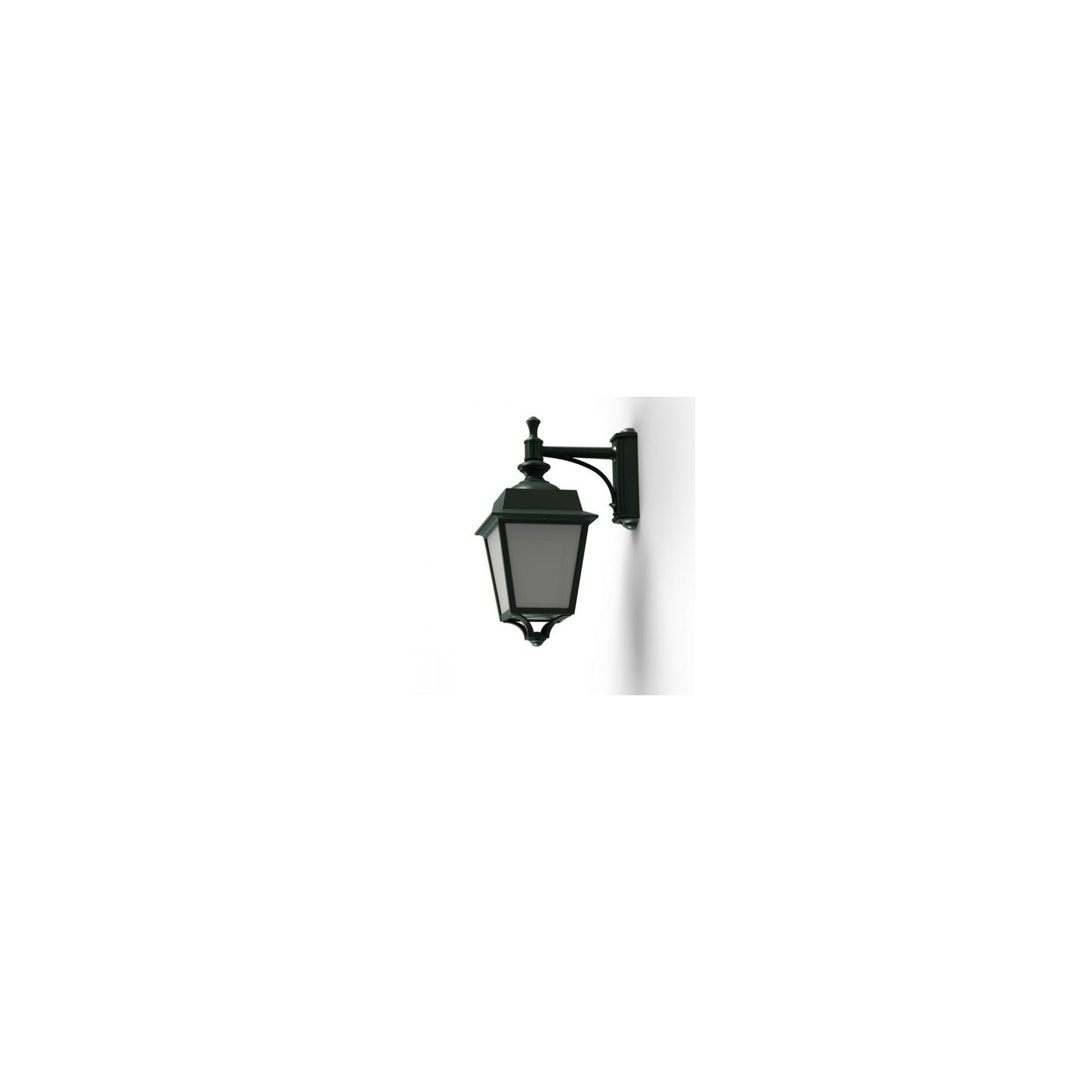Place des Vosges 1 Evolution Model 4 Opal Glass Downward Wall Bracket with Injection-Moulded Aluminium