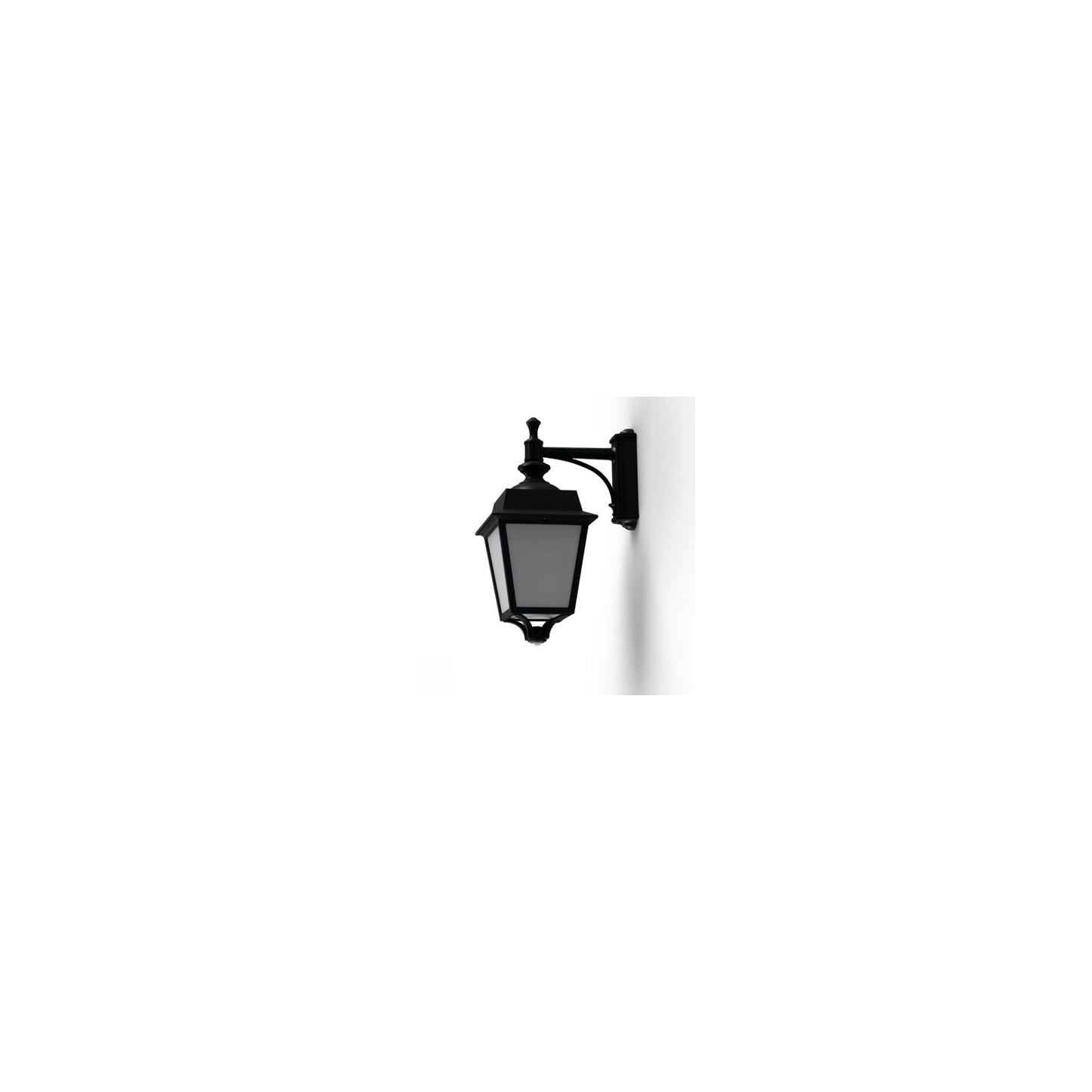 Place des Vosges 1 Evolution Model 4 Sensor Downwards Wall Bracket with Opal Glass