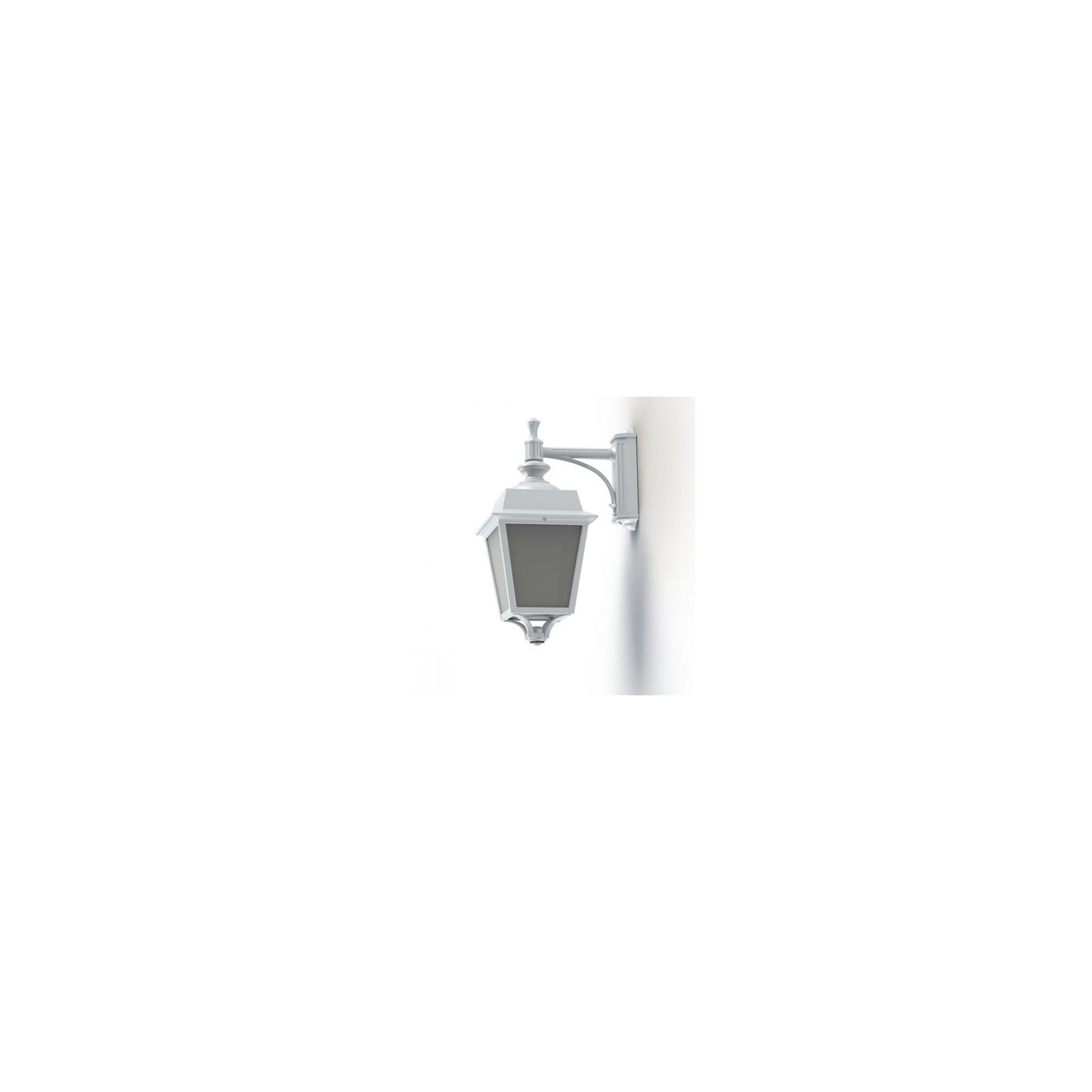 Place des Vosges 1 Evolution Model 4 Sensor Downwards Wall Bracket with Opal Glass