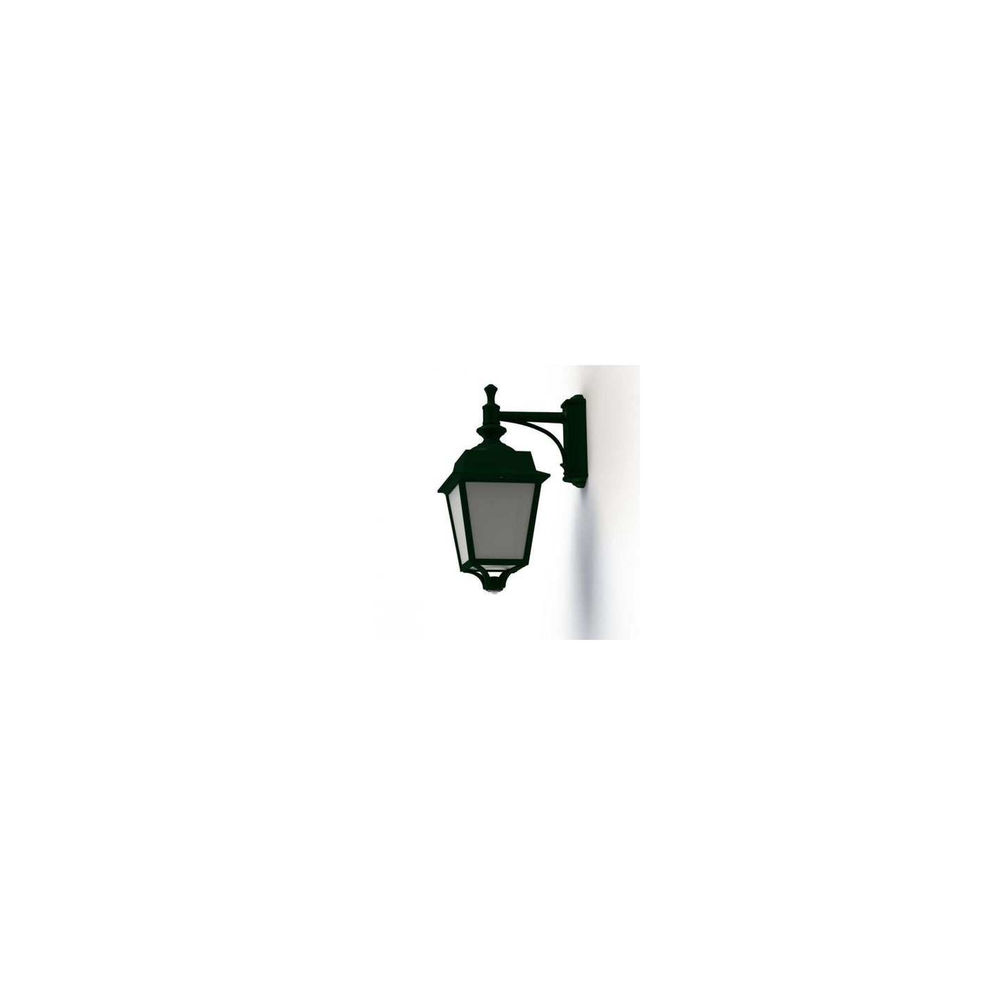 Place des Vosges 1 Evolution Model 4 Sensor Downwards Wall Bracket with Opal Glass