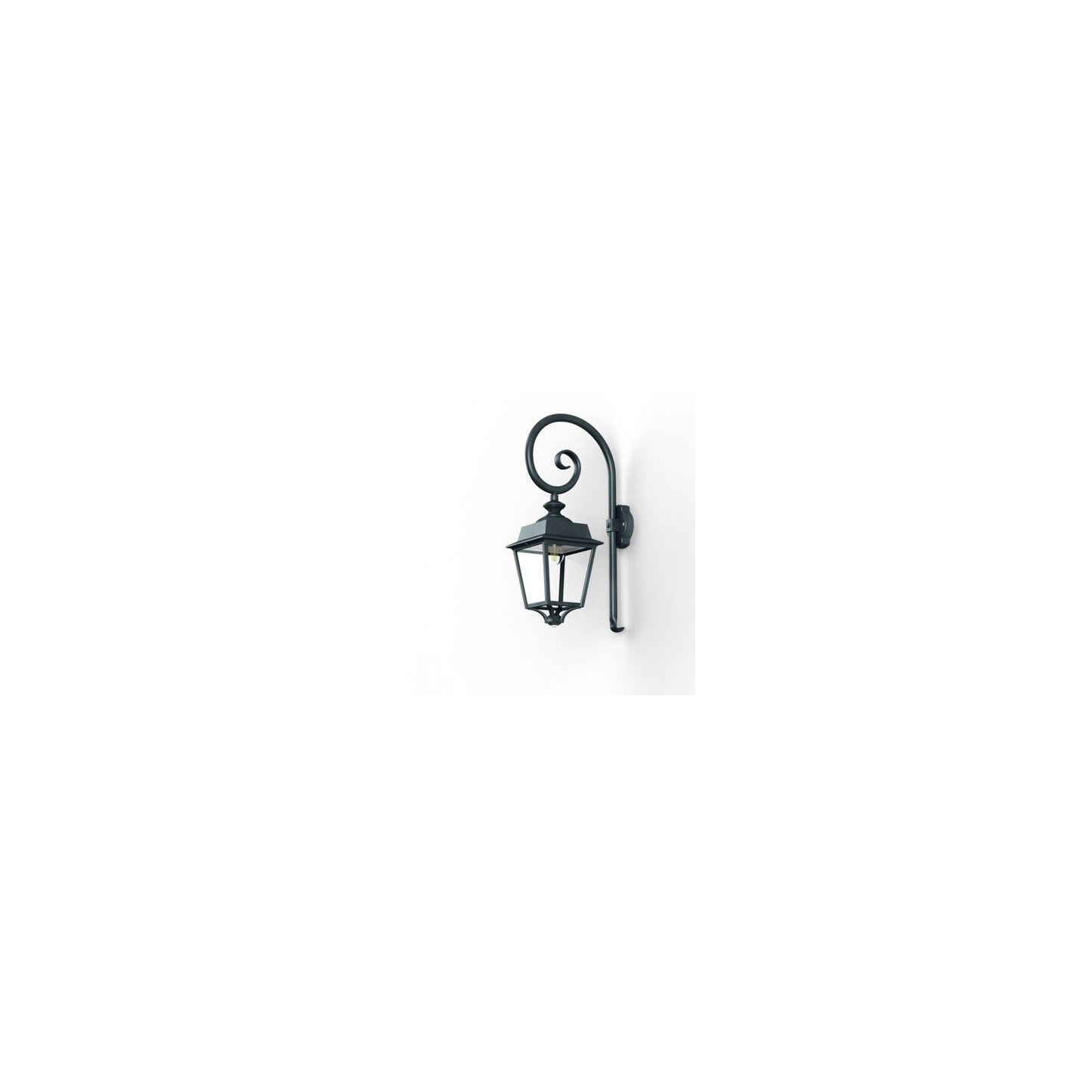 Place des Vosges 1 Evolution Model 5 Sensor Swan Neck Wall Bracket with Clear Glass