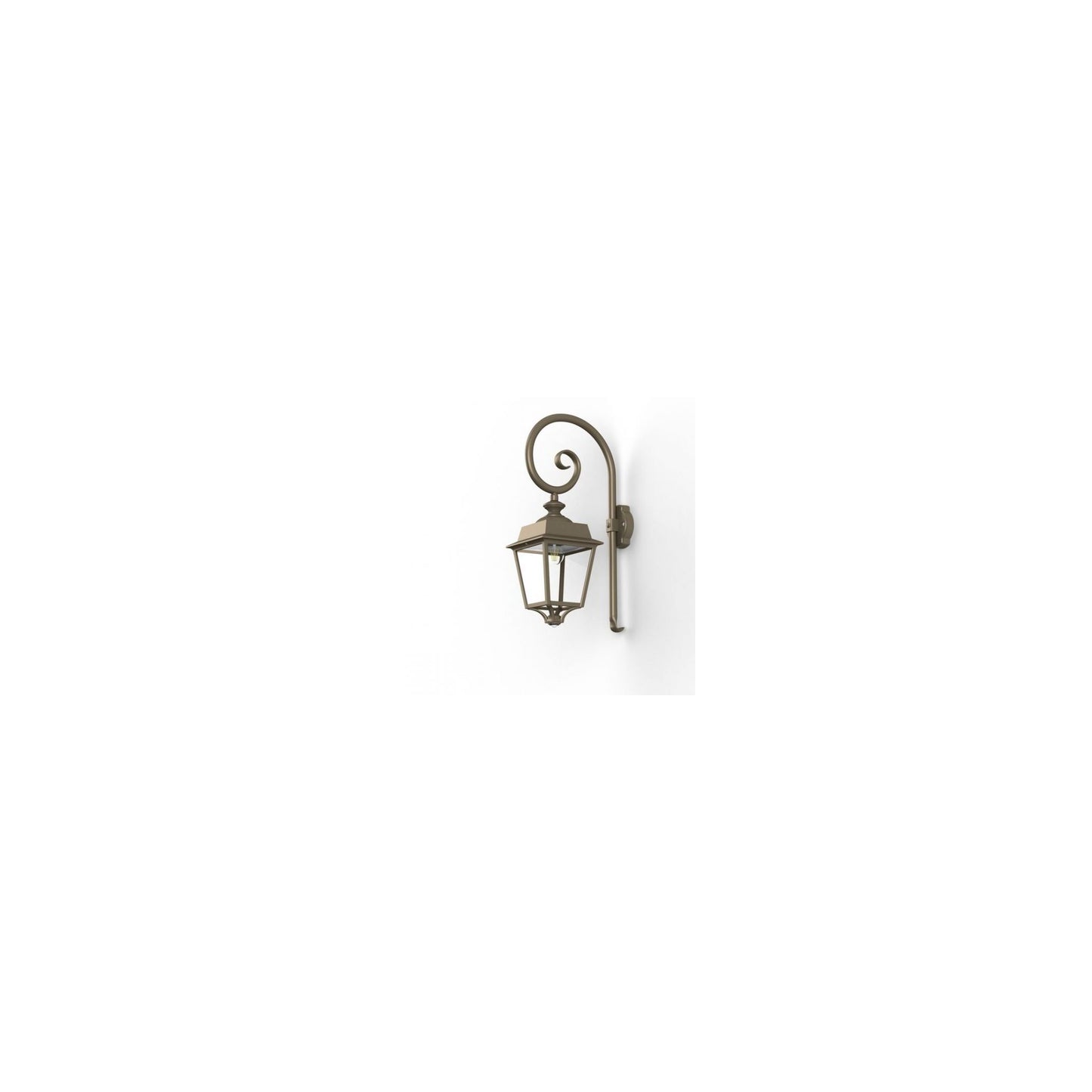 Place des Vosges 1 Evolution Model 5 Sensor Swan Neck Wall Bracket with Clear Glass