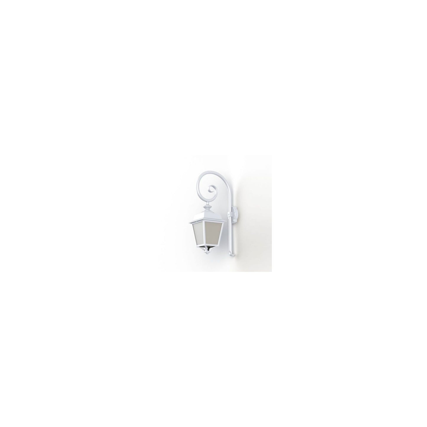 Place des Vosges 1 Evolution Model 5 Opal Glass Swan Neck Wall Bracket with Injection-Moulded Aluminium