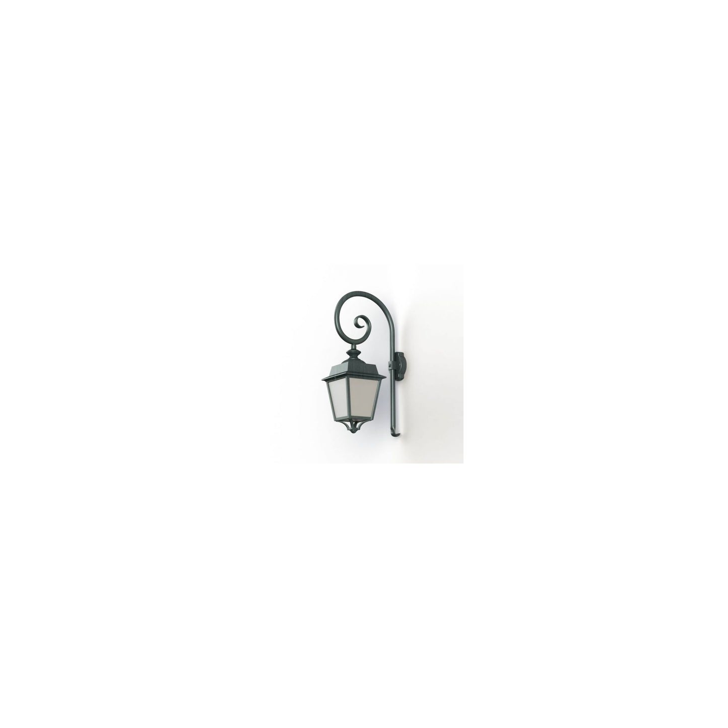 Place des Vosges 1 Evolution Model 5 Opal Glass Swan Neck Wall Bracket with Injection-Moulded Aluminium