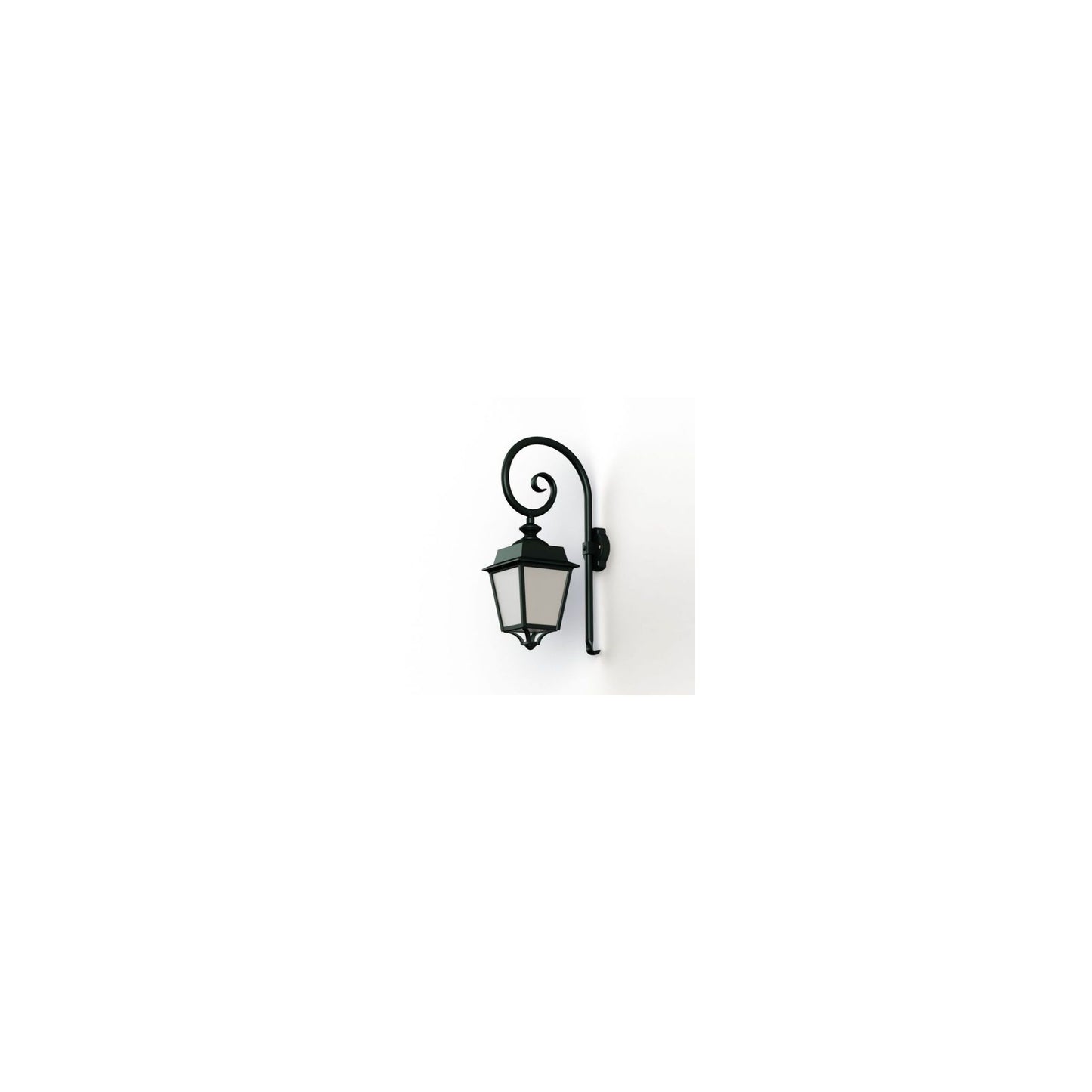 Place des Vosges 1 Evolution Model 5 Opal Glass Swan Neck Wall Bracket with Injection-Moulded Aluminium