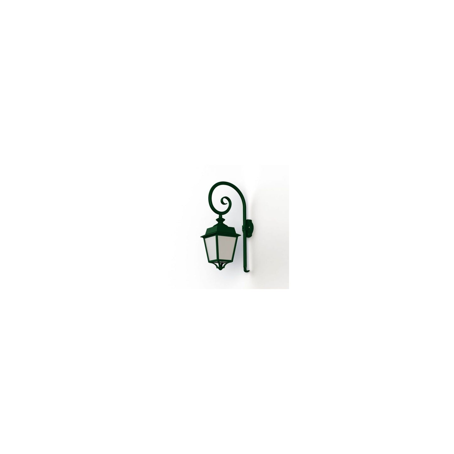 Place des Vosges 1 Evolution Model 5 Opal Glass Swan Neck Wall Bracket with Injection-Moulded Aluminium