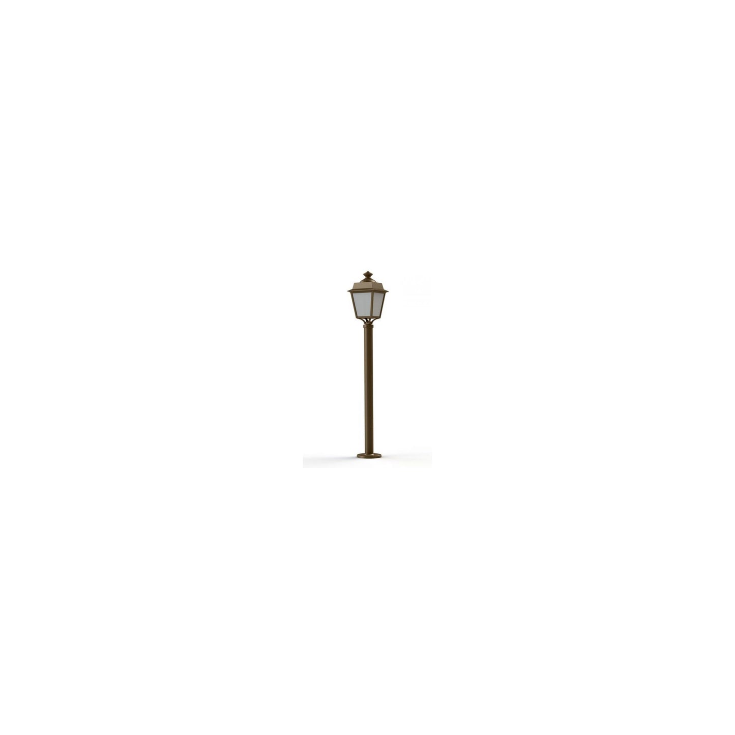 Place des Vosges 1 Evolution Model 9 Large Opal Glass Lamp Post with Minimalist lines style lantern