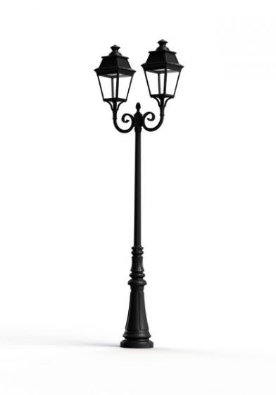 Avenue 3 Large Double Arm Clear Glass 3000K LED Lamp Post