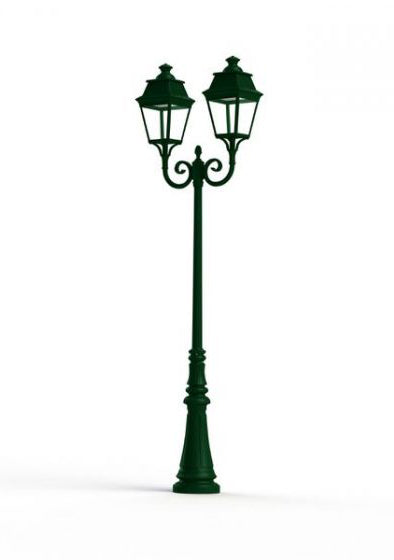 Avenue 3 Large Double Arm Clear Glass 3000K LED Lamp Post