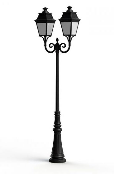 Avenue 3 Large Double Arm Opal Class 3000K LED Lamp Post