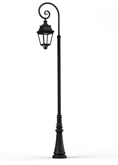 Avenue 3 Clear Glass Swan Neck 3000K LED Lamp Post