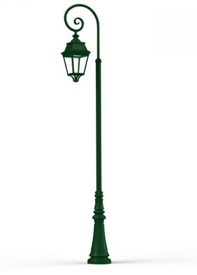Avenue 3 Clear Glass Swan Neck 3000K LED Lamp Post