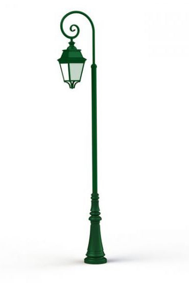Avenue 3 Opal Glass Swan Neck 3000K LED Lamp Post