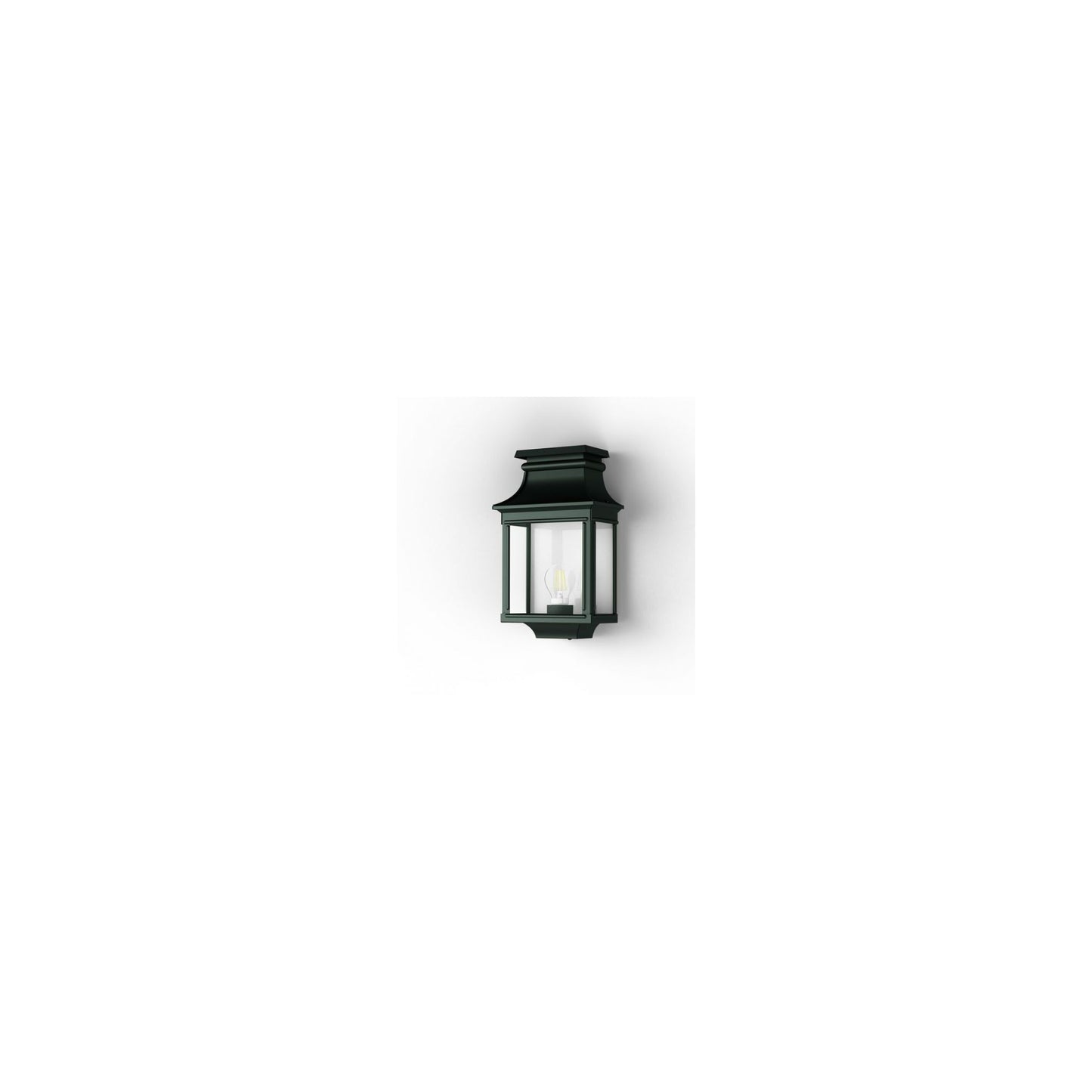 Louis Philippe 1 Clear Glass Wall Light with Three-Sided Lantern