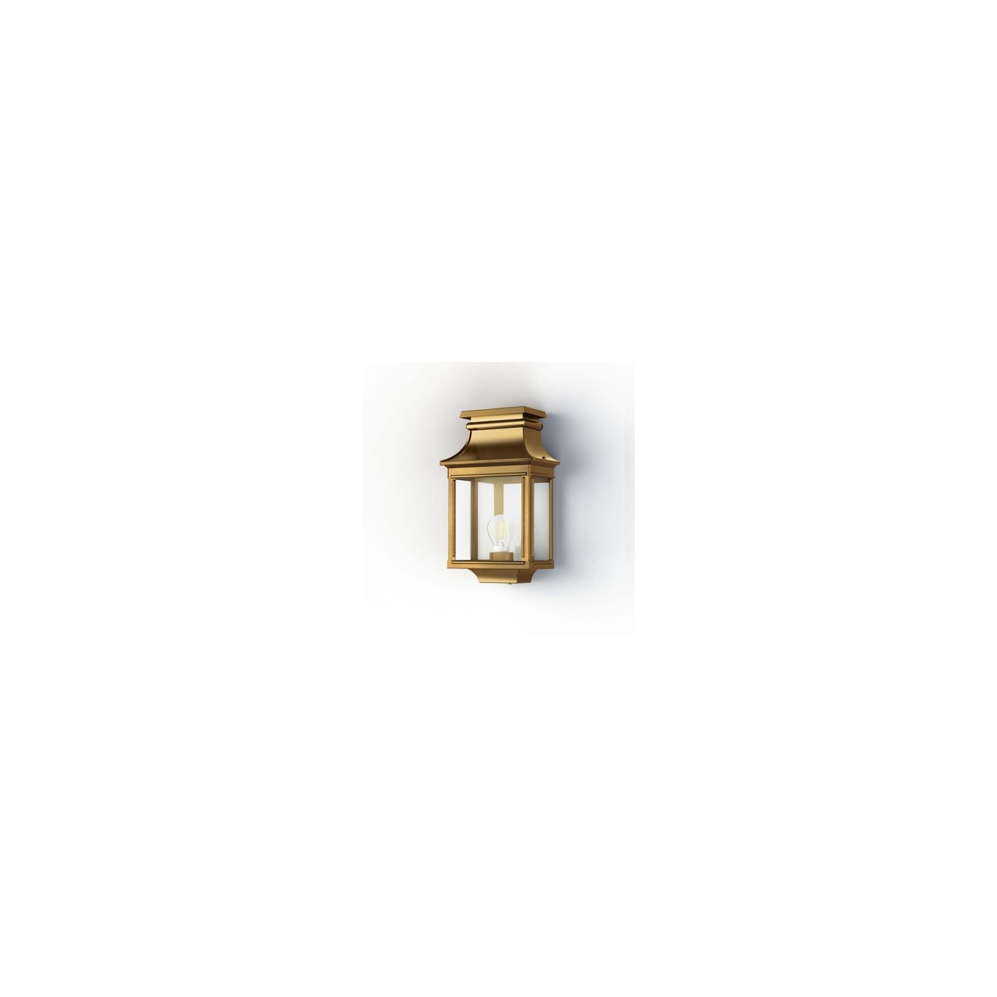 Louis Philippe 1 Clear Glass Wall Light with Three-Sided Lantern