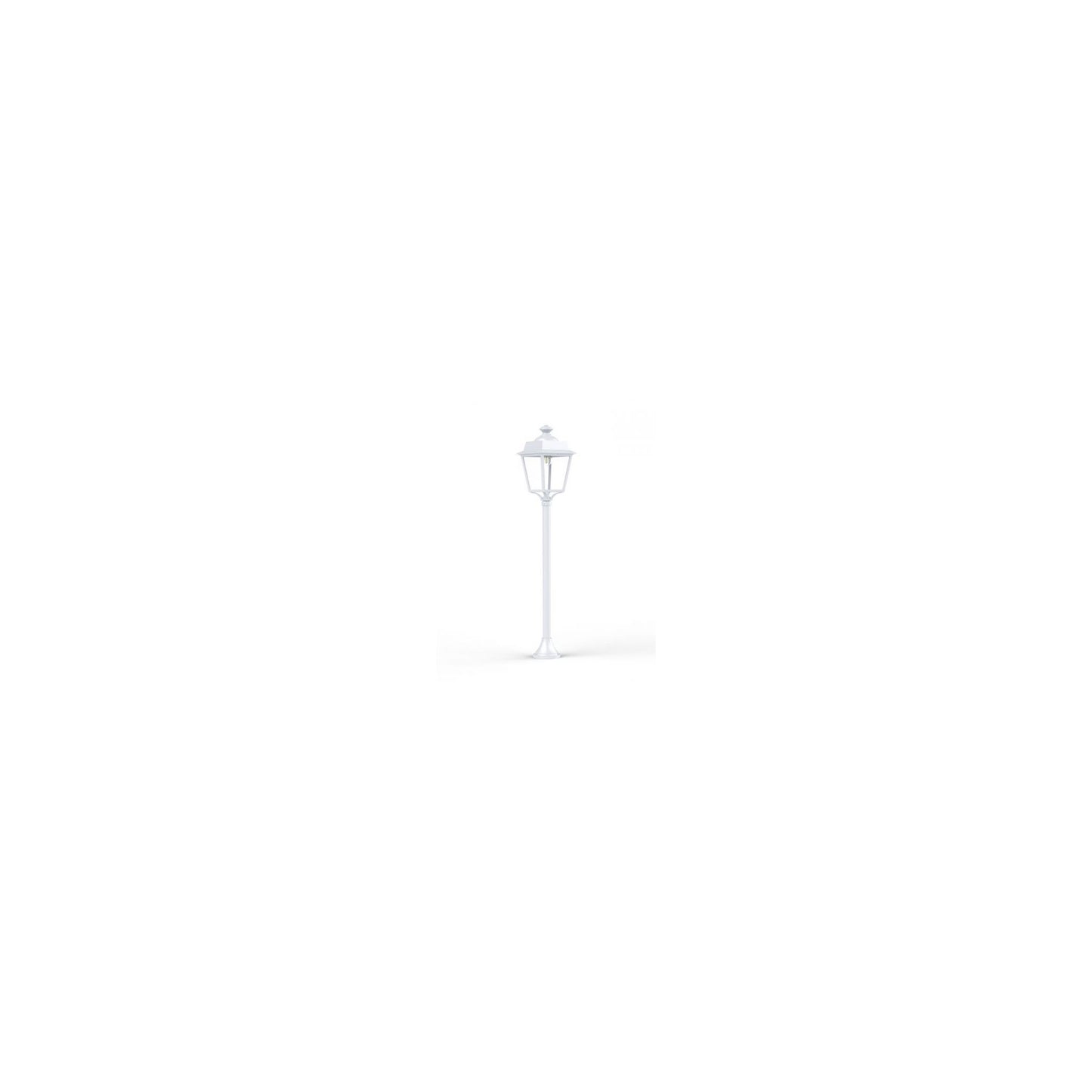 Place des Vosges 1 Evolution Small Clear Glass Lamp Post with Four-Sided, Glass Style Lantern