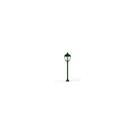 Place des Vosges 1 Evolution Small Clear Glass Lamp Post with Four-Sided, Glass Style Lantern