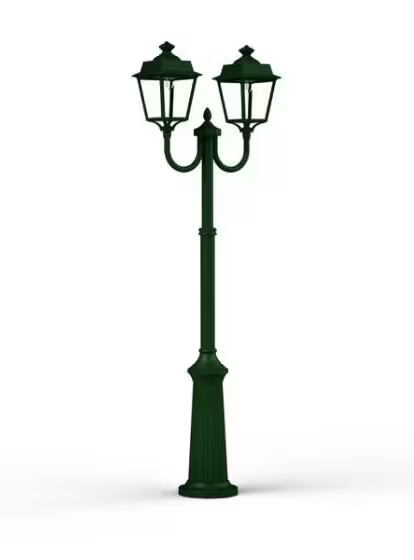 Place des Vosges 1 Evolution Extra-Large Double Arm Clear Glass Lamp Post