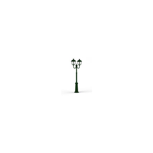 Place des Vosges 1 Evolution Extra-Large Double Arm Clear Glass Lamp Post with Minimalist lines style lantern