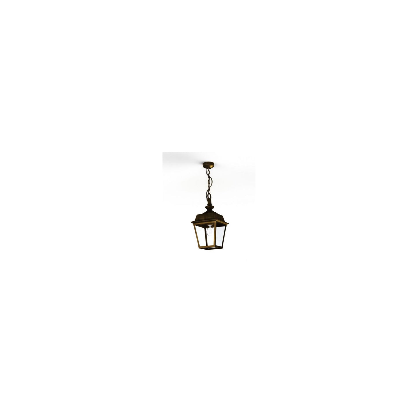 Place Des Vosges 1 Tradition Clear Glass Chain Pendant with Four-Sided Lantern