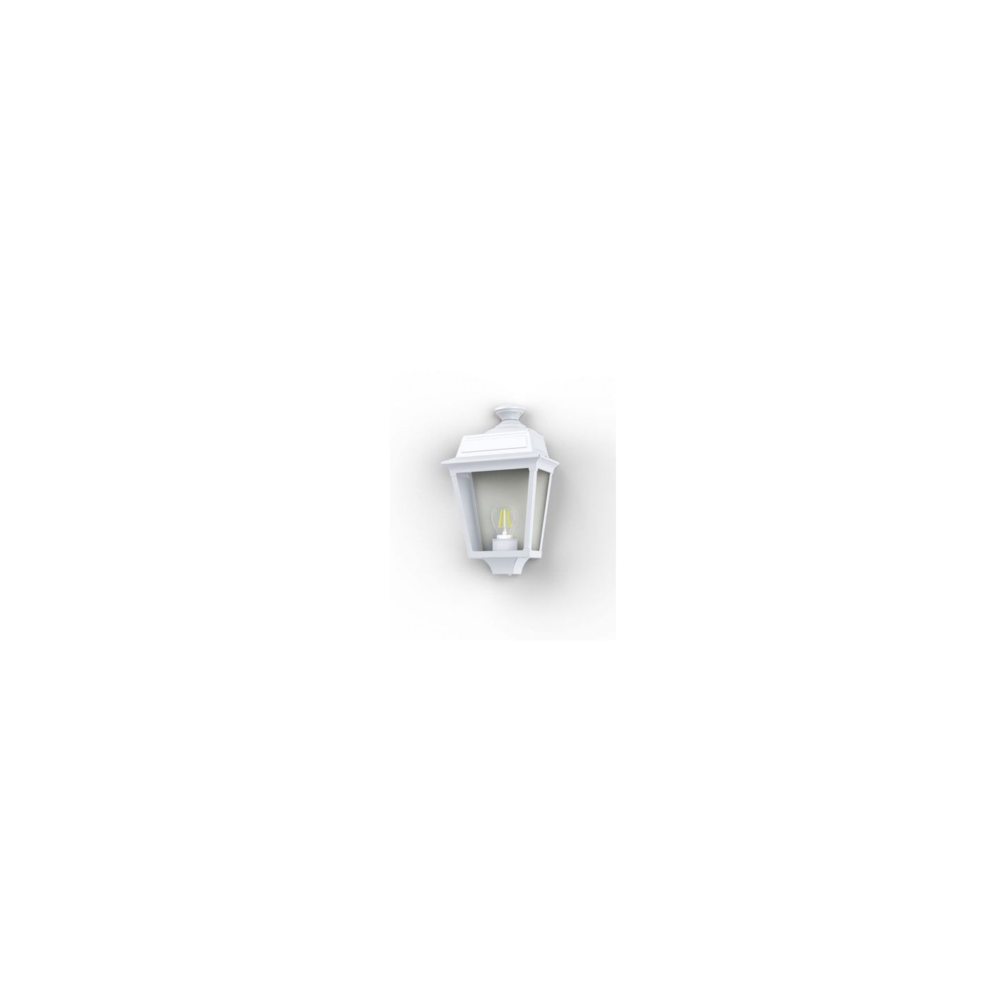Place Des Vosges 1 Tradition Clear Glass Wall Light with Four-Sided Lantern