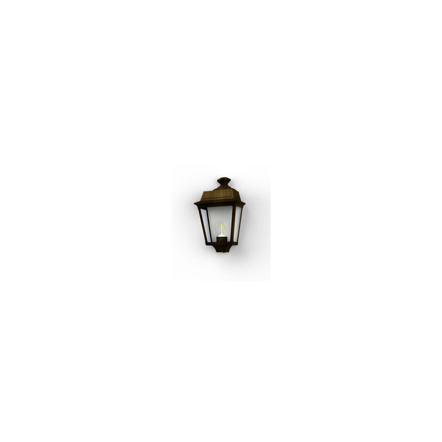 Place Des Vosges 1 Tradition Clear Glass Wall Light with Four-Sided Lantern