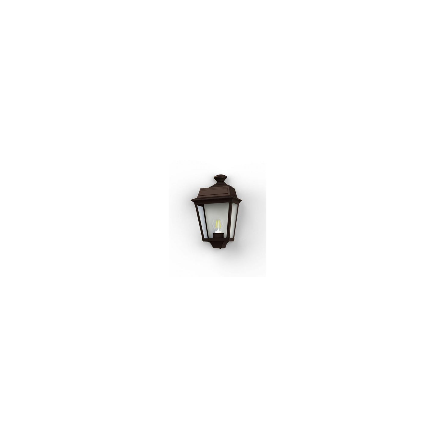 Place Des Vosges 1 Tradition Clear Glass Wall Light with Four-Sided Lantern