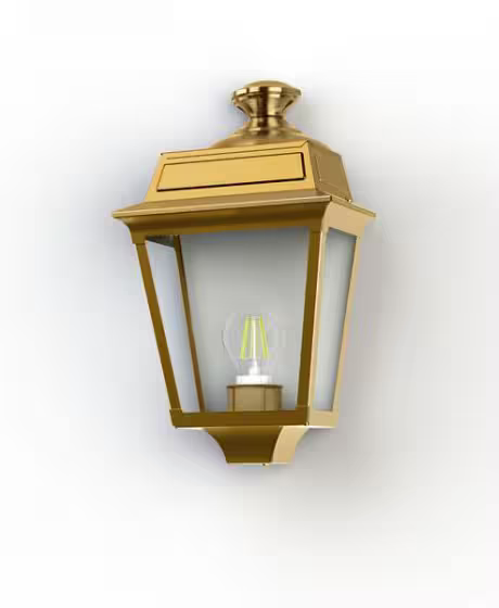 Place Des Vosges 1 Tradition Clear Glass Wall Light with Four-Sided Lantern