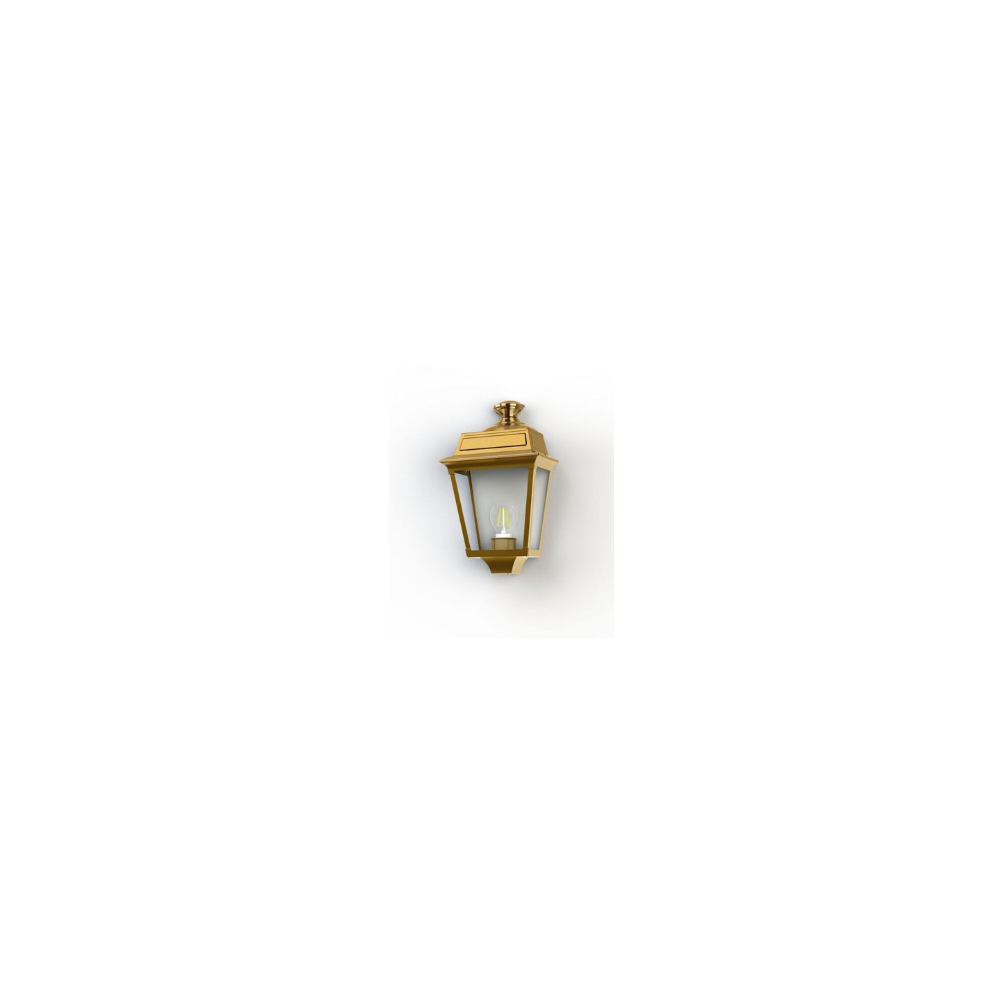 Place Des Vosges 1 Tradition Clear Glass Wall Light with Four-Sided Lantern