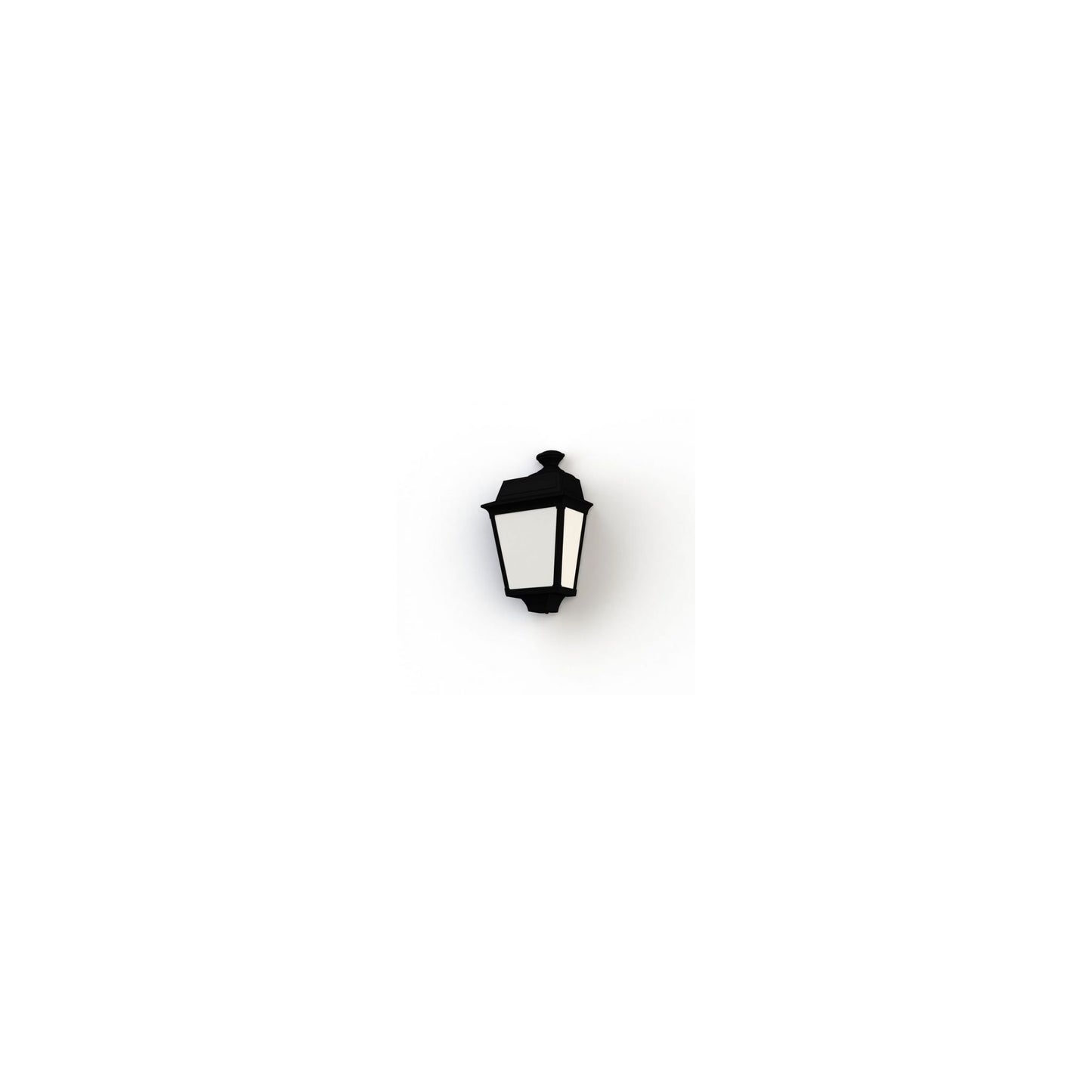 Place Des Vosges 1 Tradition Frosted Glass Wall Light with Four-Sided Lantern