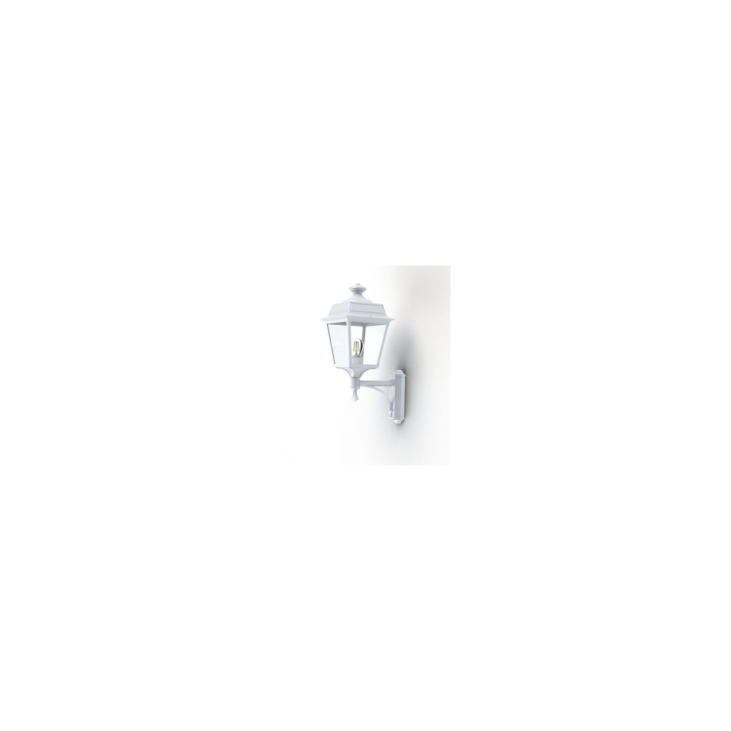 Place Des Vosges 1 Tradition Clear Glass Upwards Wall Bracket with Four-Sided Lantern