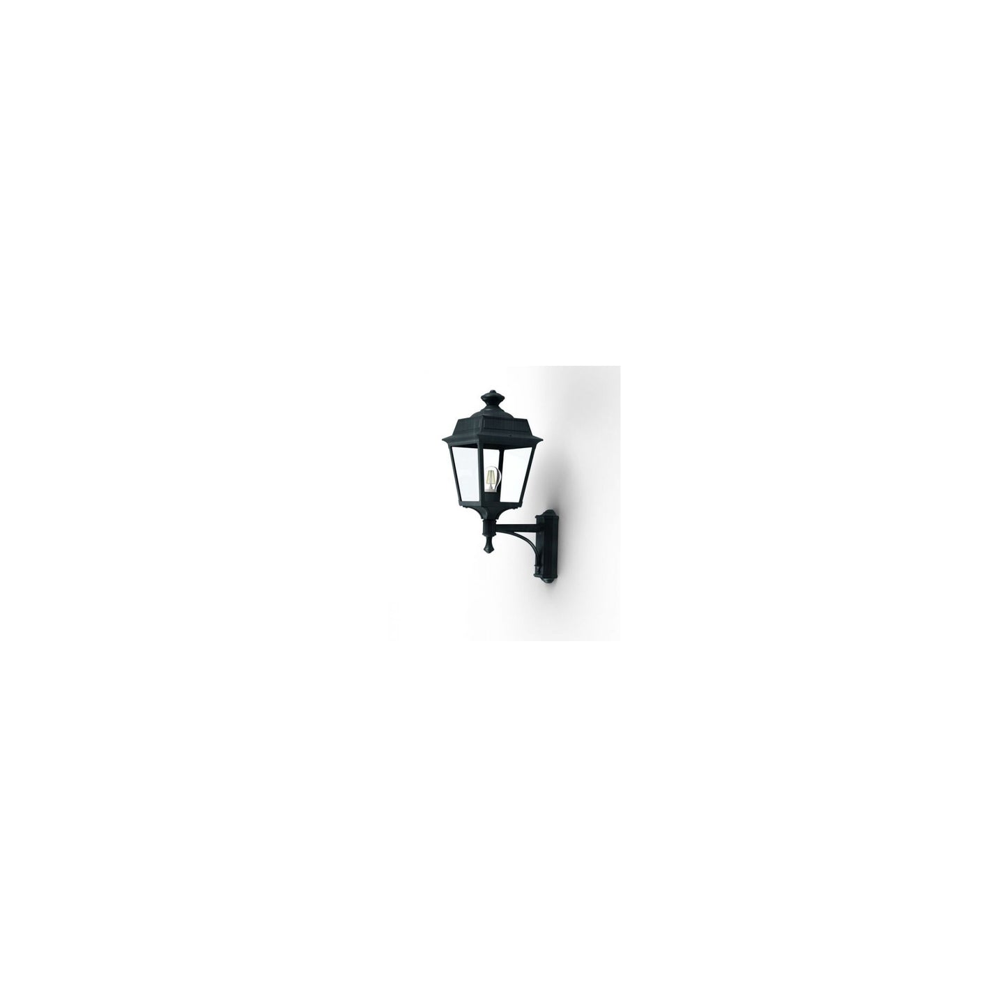 Place Des Vosges 1 Tradition Clear Glass Upwards Wall Bracket with Four-Sided Lantern