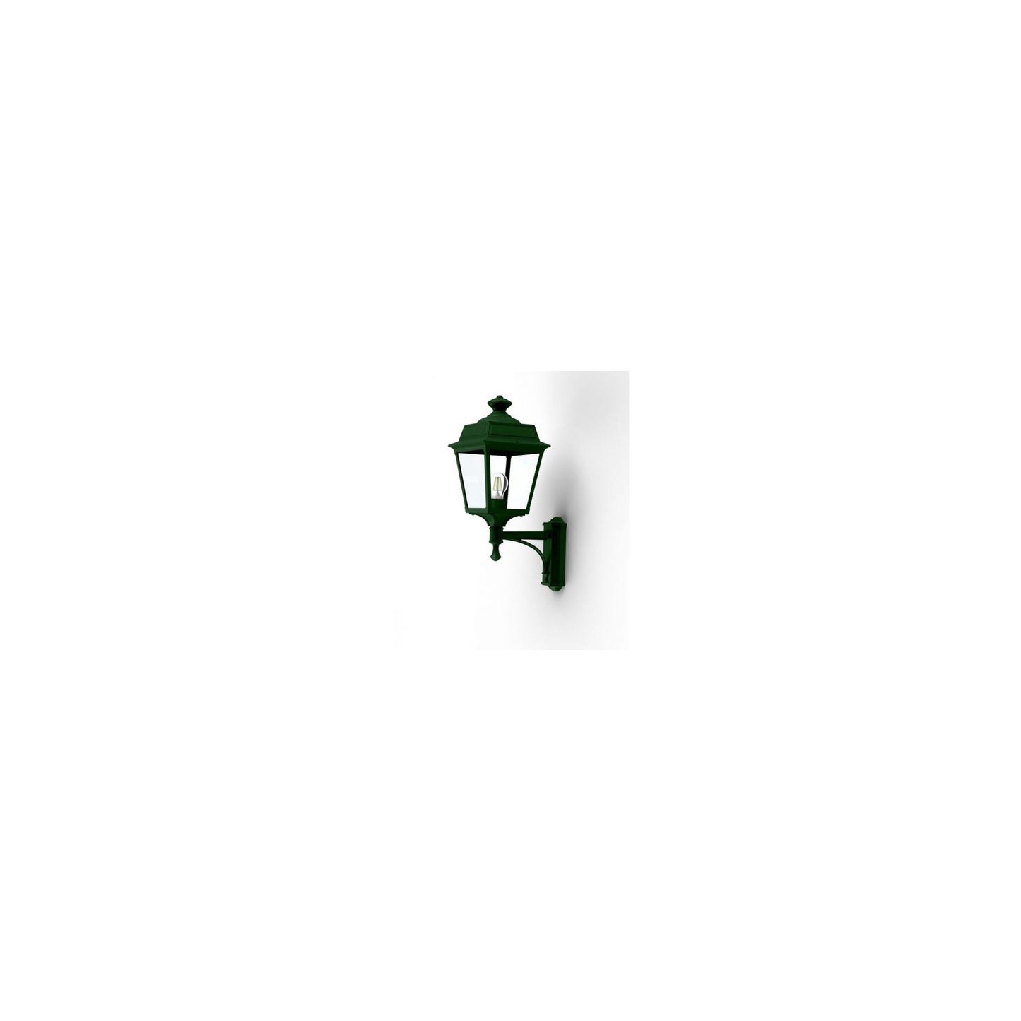 Place Des Vosges 1 Tradition Clear Glass Upwards Wall Bracket with Four-Sided Lantern
