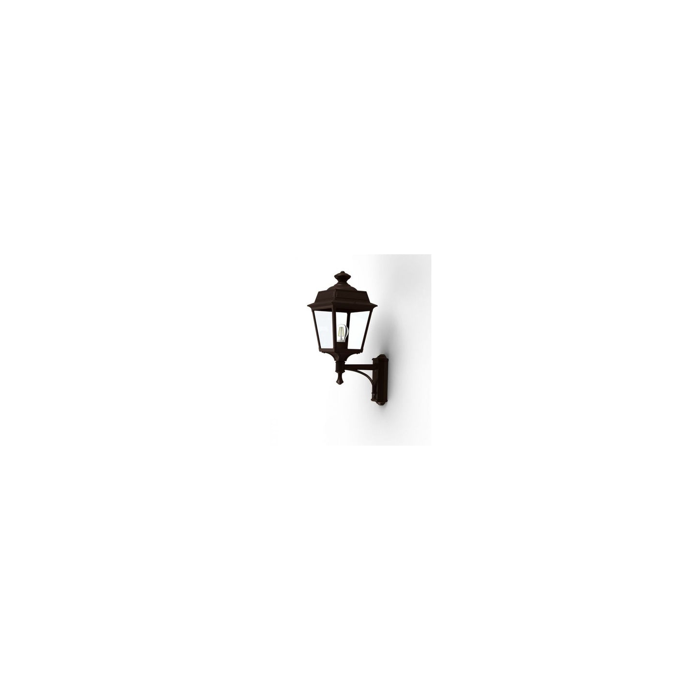 Place Des Vosges 1 Tradition Clear Glass Upwards Wall Bracket with Four-Sided Lantern
