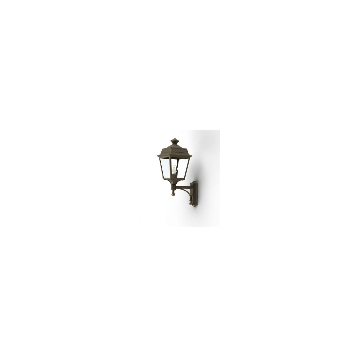 Place Des Vosges 1 Tradition Clear Glass Upwards Wall Bracket with Four-Sided Lantern