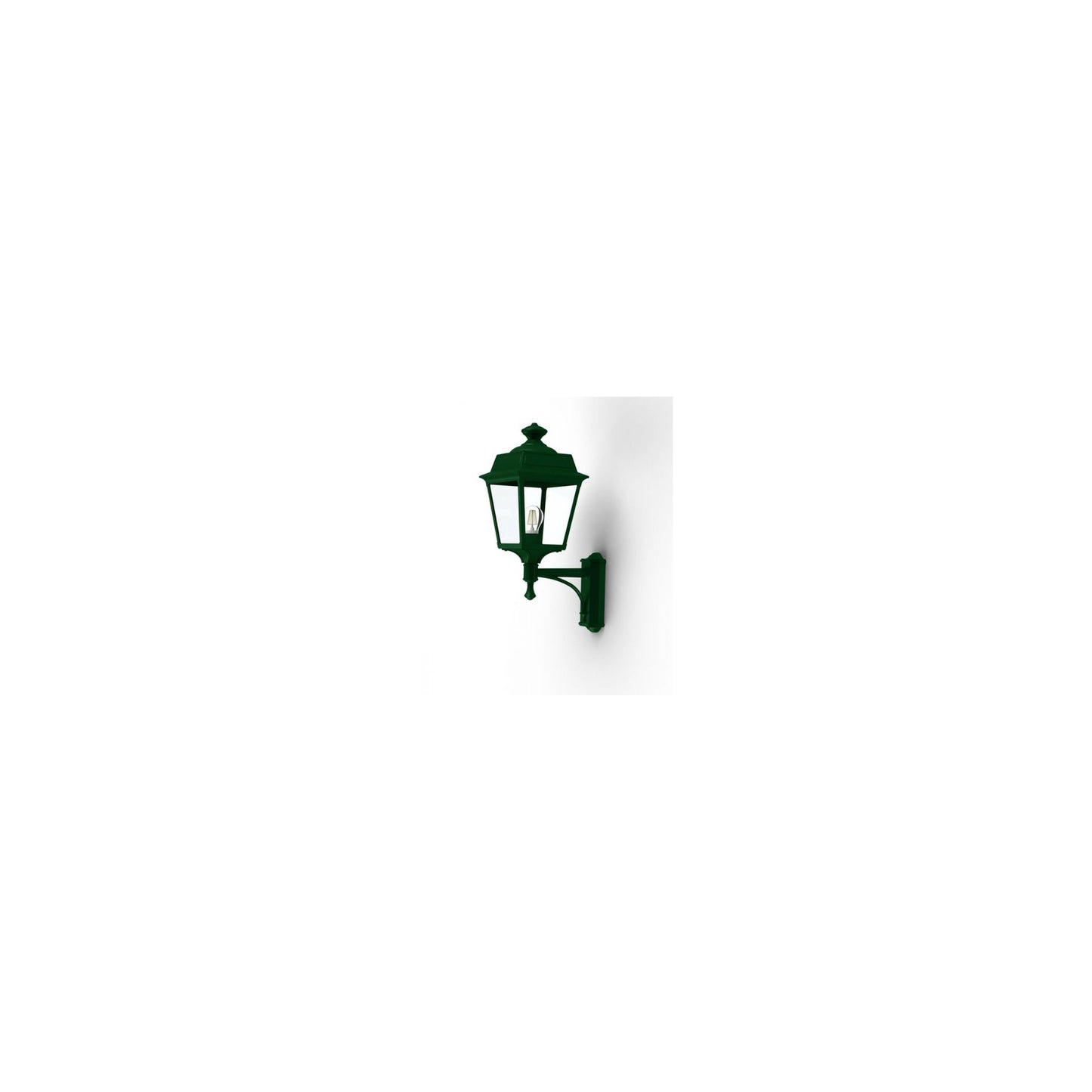 Place Des Vosges 1 Tradition Clear Glass Upwards Wall Bracket with Four-Sided Lantern